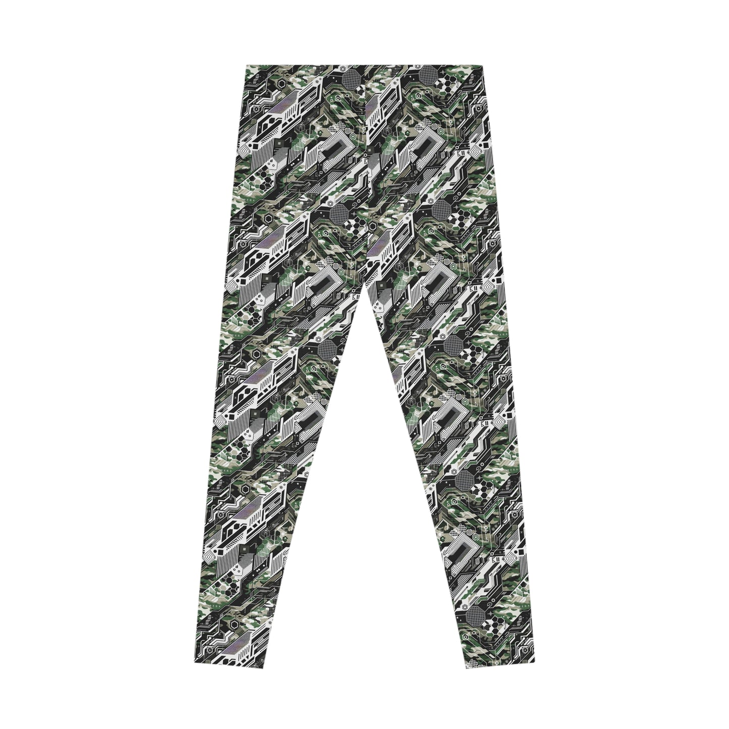 Tech Camo Fusion Tech-Forward Streetwear With a Futuristic Edge Stretch Leggings - 8404 Design-46