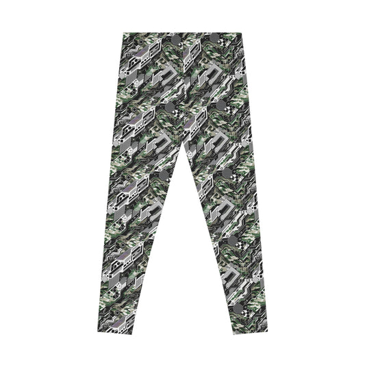 Tech Camo Fusion Tech-Forward Streetwear With a Futuristic Edge Stretch Leggings - 8404 Design-46