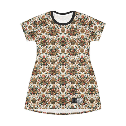 Monogram Madness Luxurious Streetwear T-Shirt Dress - 8404 Design-68