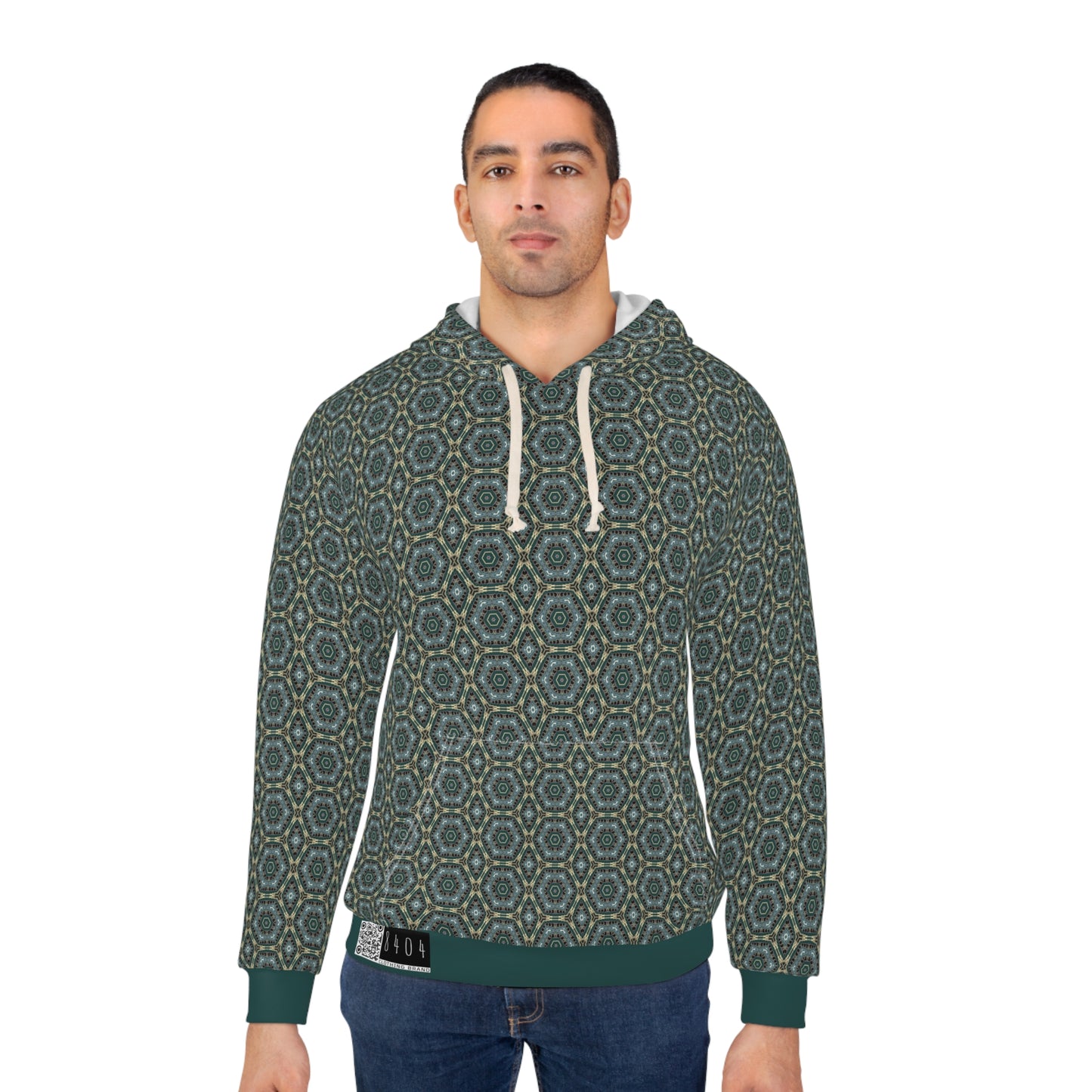 8404 Unisex Adult "green Outer Core" Fashion Pullover Hoodie