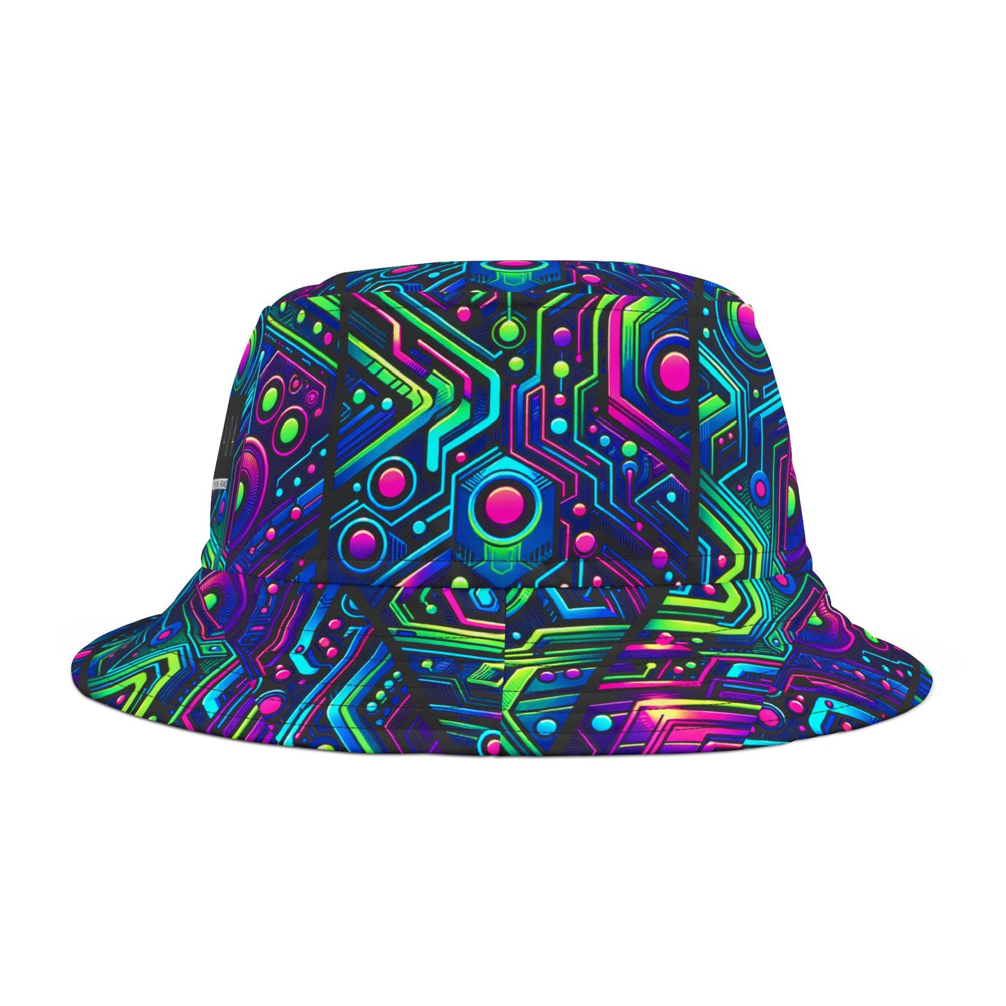 Tech-Infused Neon Tech-Forward Streetwear Bucket Hat - 8404 Design-44