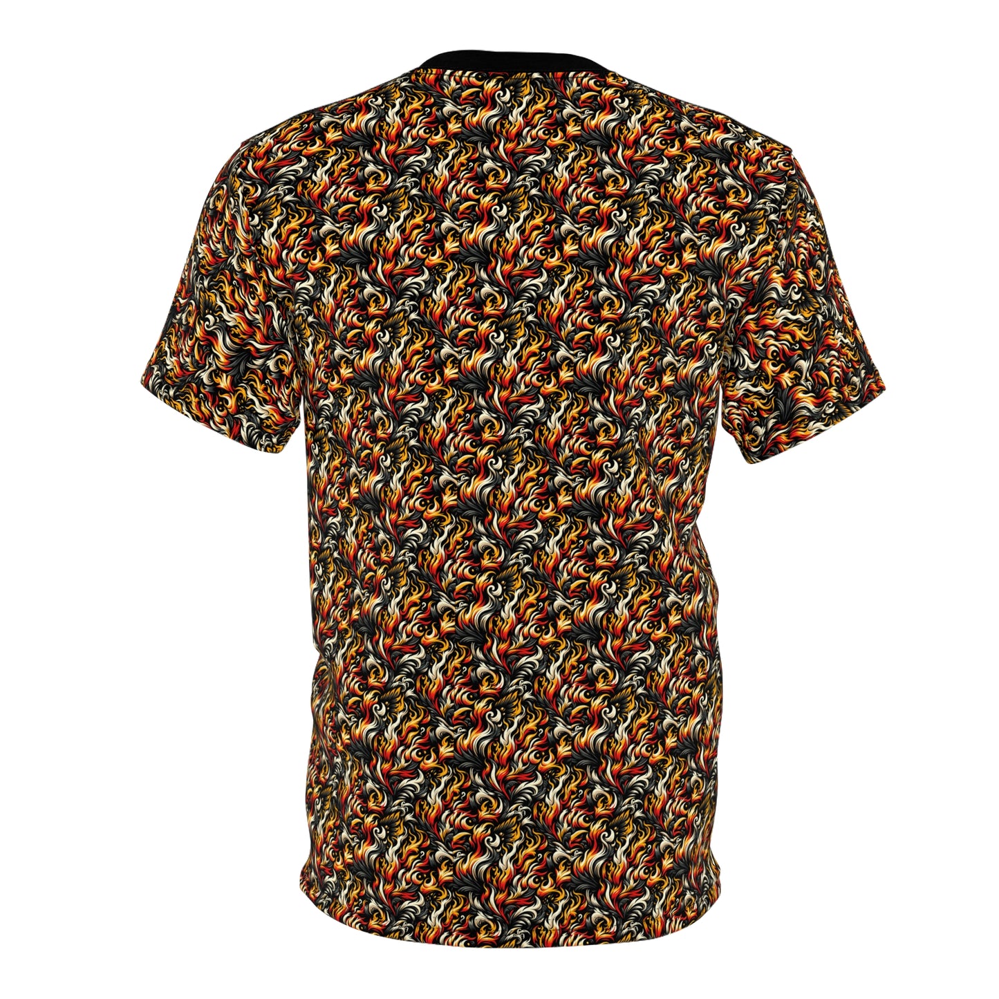 Fire & Flames Bold Streetwear Statement Unisex Cut & Sew Tee - 8404 Design-55