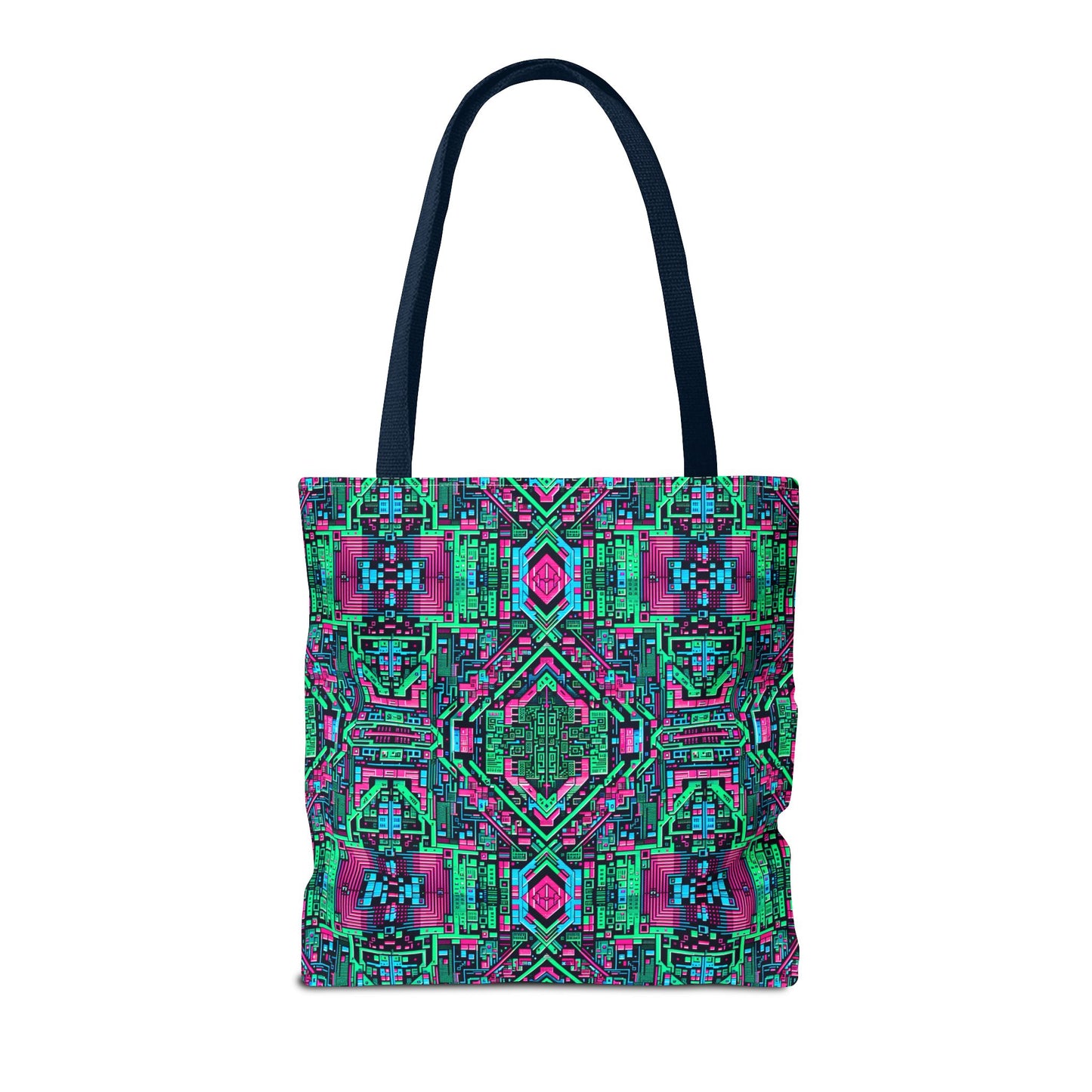 Digital Glitch Vibes Tech-Inspired Streetwear Tote Bag - 8404 Design-71
