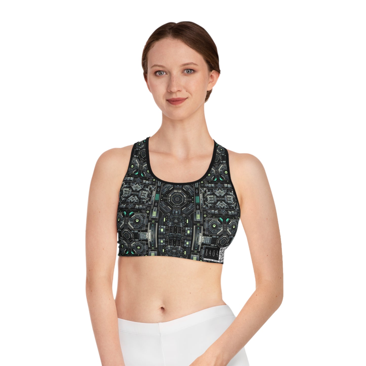 Tech Noir Tech-Forward Minimalism Sports Bra - 8404 Design-52