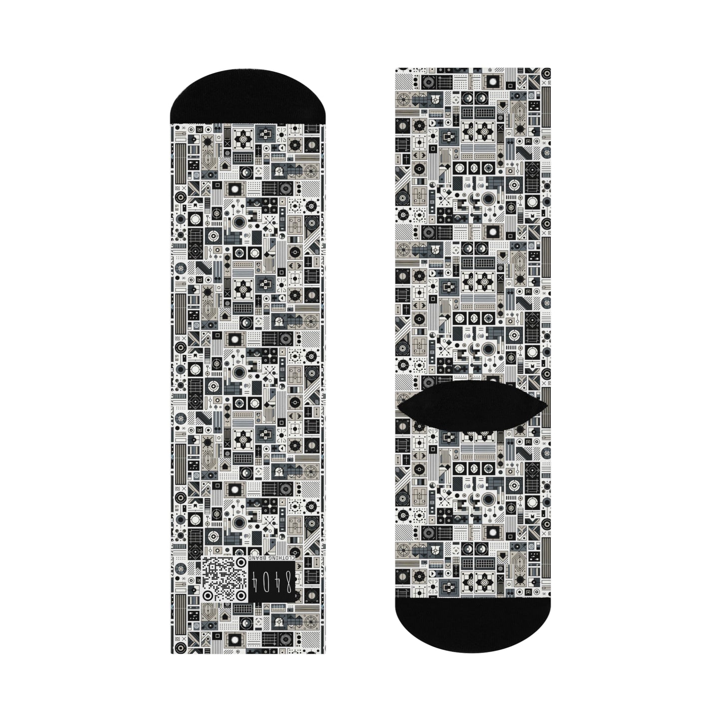 Digital Minimalism Minimalist Tech Cushioned Crew Socks - 8404 Design-45