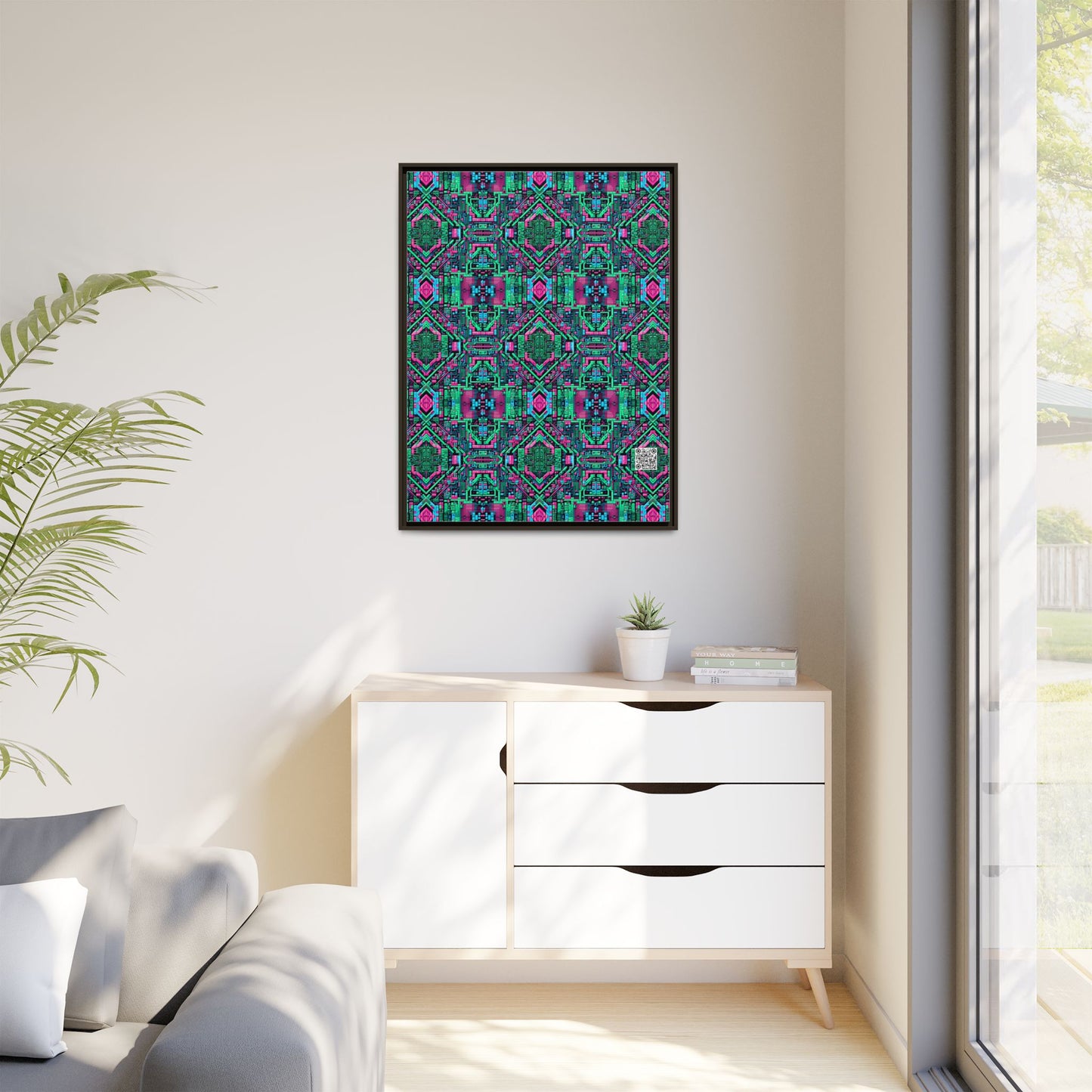 Digital Glitch Vibes Tech-Inspired Streetwear Matte Canvas, Framed (multi-Color) - 8404 Design-71 A