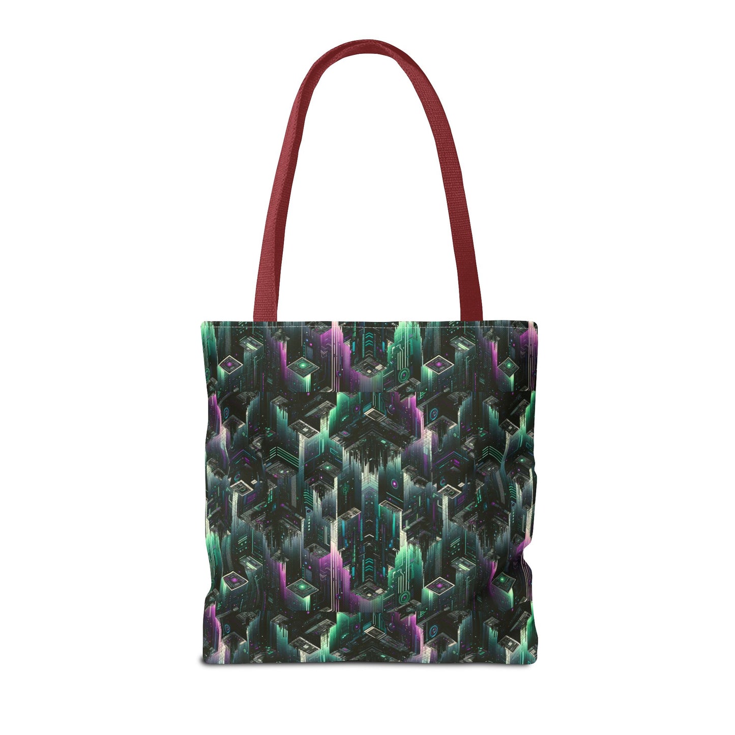 Tech Noir Aesthetics Tech-Forward Urban Dystopia Tote Bag - 8404 Design-44