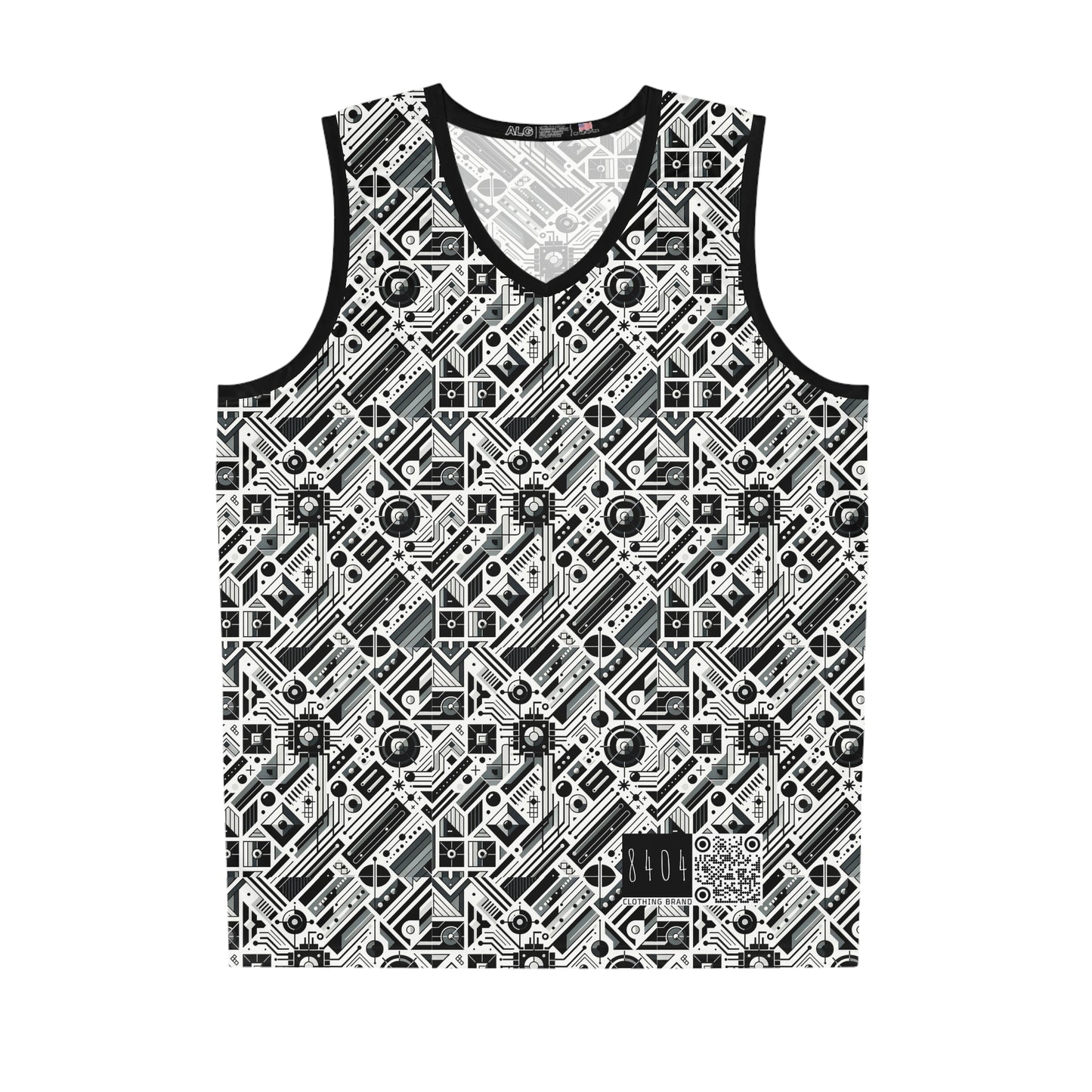 Digital Minimalism Minimalist Tech Basketball Jersey - 8404 Design-62
