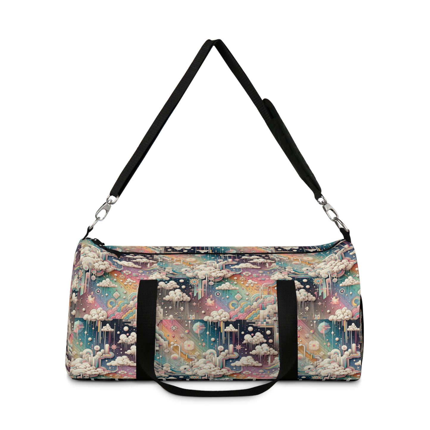 Digital Dreamland Whimsical and Nostalgic Streetwear With a Digital Twist Duffel Bag - 8404 Design-52