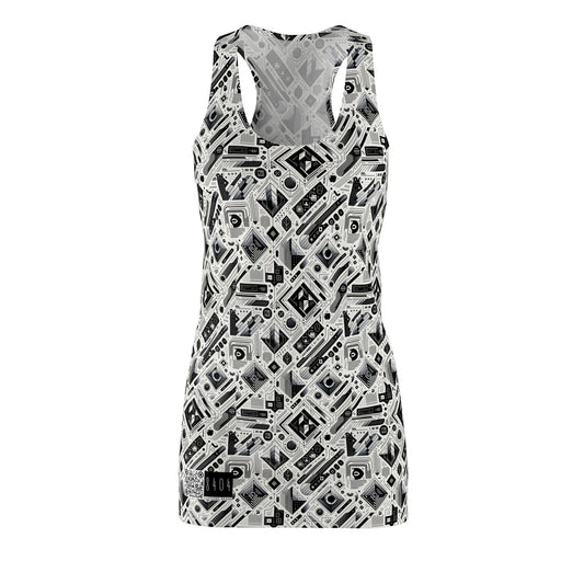 Tech Minimalism Minimalist Tech Women's Cut & Sew Racerback Dress - 8404 Design-72
