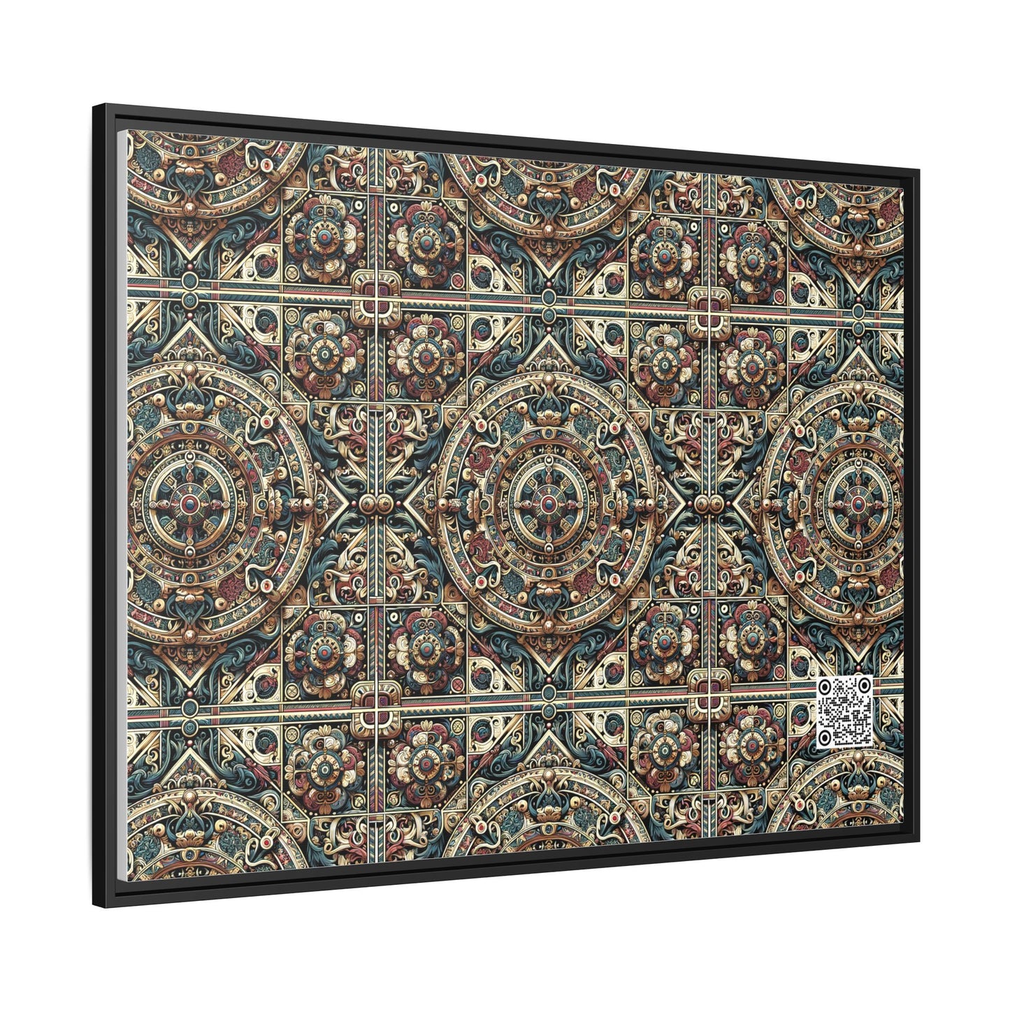Urban Renaissance Historical Fusion With Street Edge Matte Canvas, Framed (multi-Color) - 8404 Design-57 A