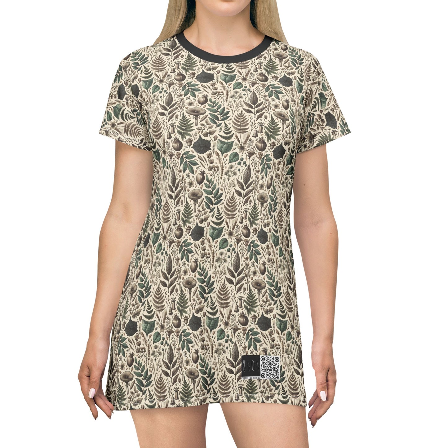 Sustainable Streetwear Modern Eco-Conscious T-Shirt Dress - 8404 Design-57