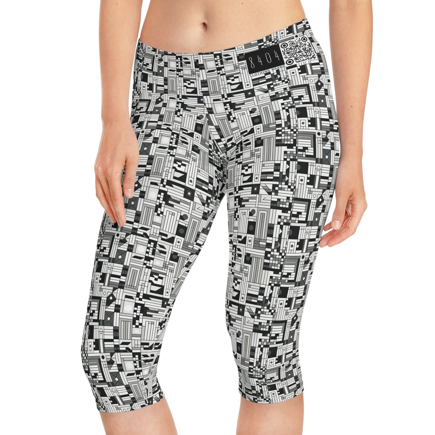 Digital Minimalism Minimalist Tech Women's Capri Leggings - 8404 Design-43