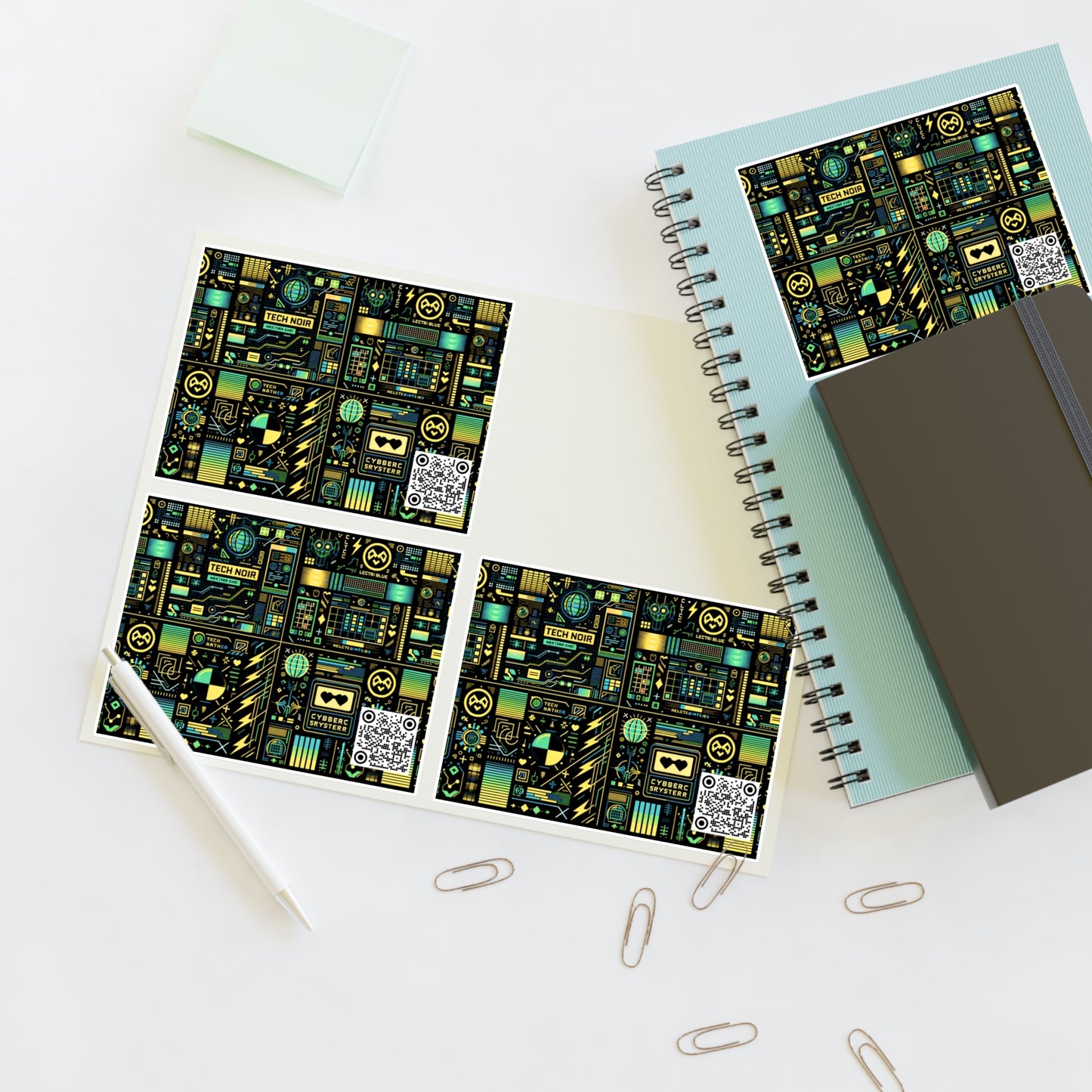 Digital Dystopia Tech Noir Sticker Sheets - 8404 Design-57