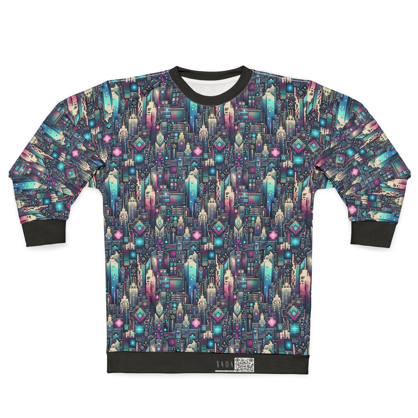 Digital Renaissance Tech-Forward Maximalism Sweatshirt - 8404 Design-56