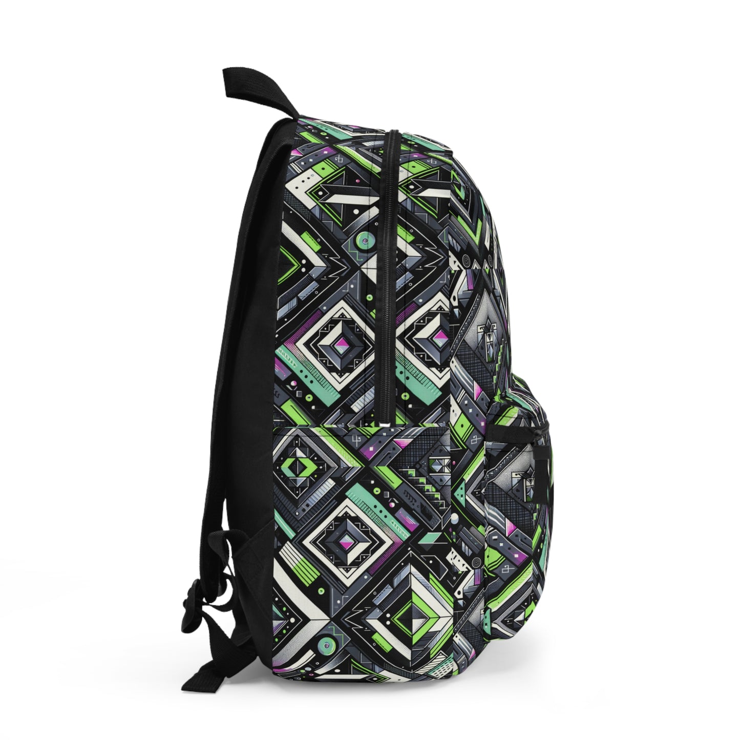 Retro Futurism Graphics Tech-Forward Streetwear Backpack - 8404 Design-48