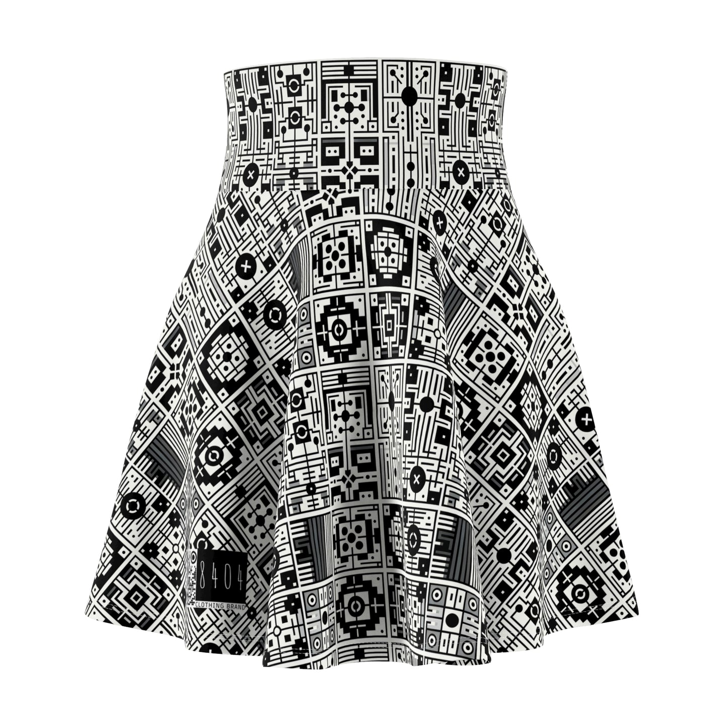 Digital Minimalism Minimalist Tech Women's Skater Skirt - 8404 Design-55
