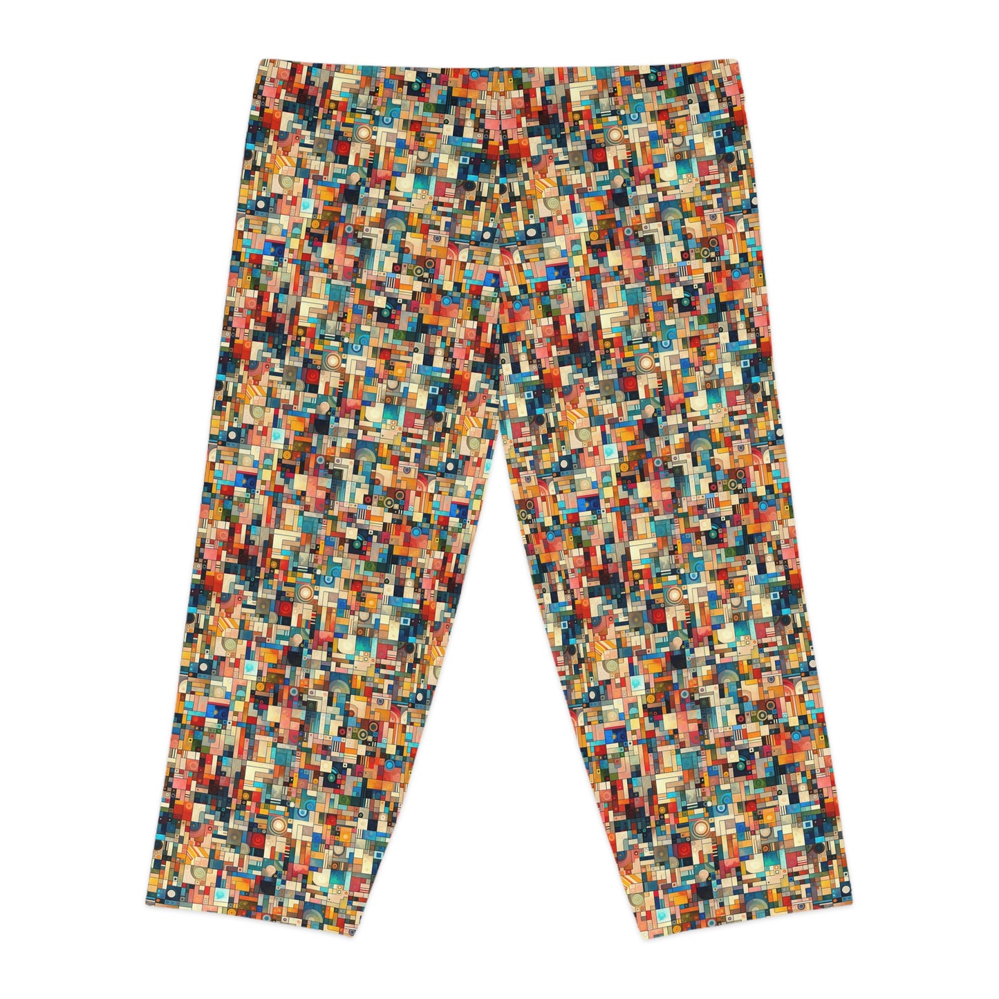 Digital Artistic Expression Artistic Streetwear Women's Capri Leggings - 8404 Design-46
