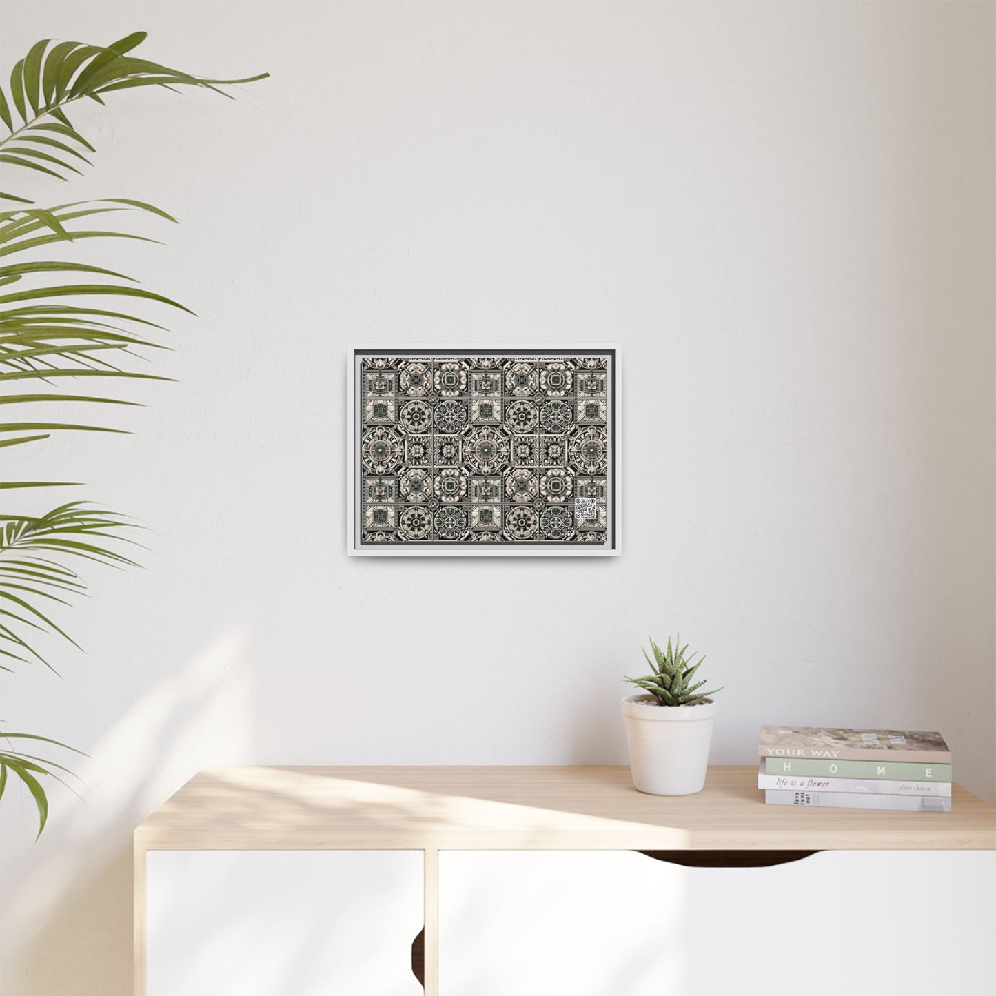 Cyber Garden Party Tech Garden Extravaganza Matte Canvas, Framed (multi-Color) - 8404 Design-45 A