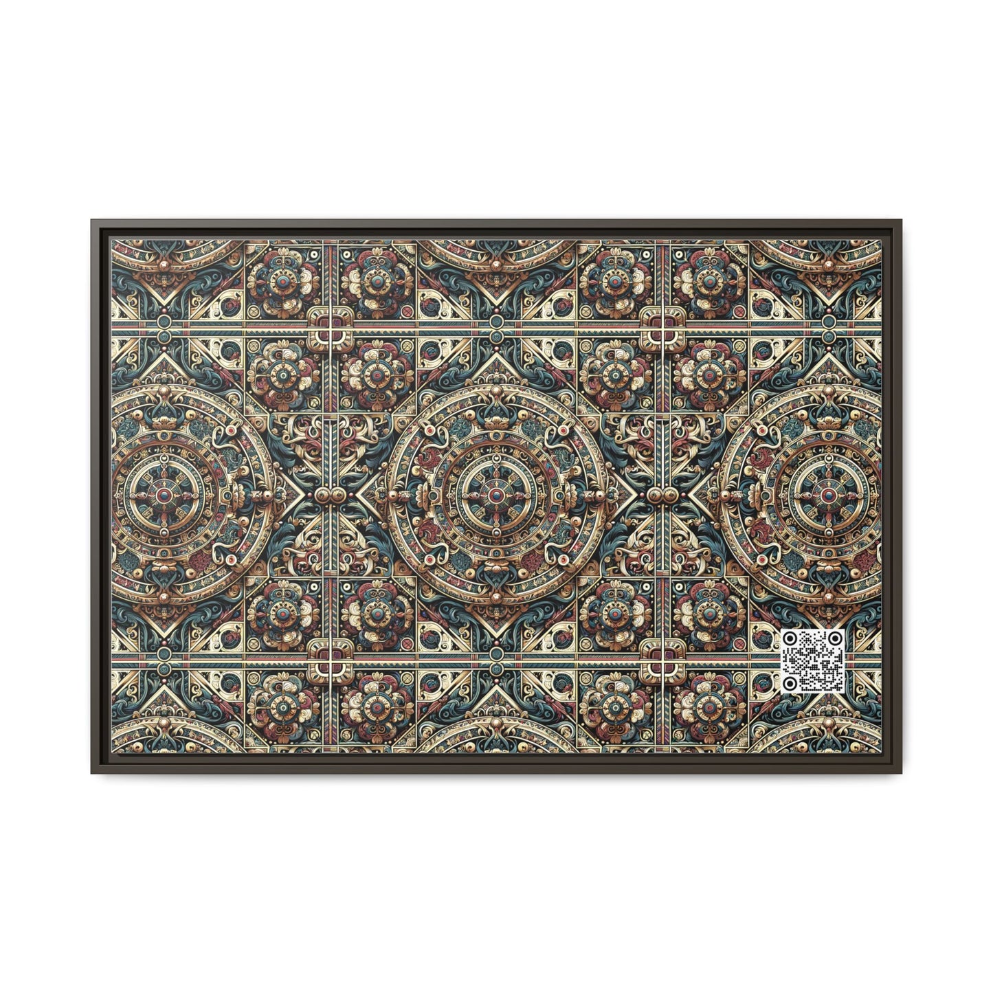Urban Renaissance Historical Fusion With Street Edge Matte Canvas, Framed (multi-Color) - 8404 Design-57 A