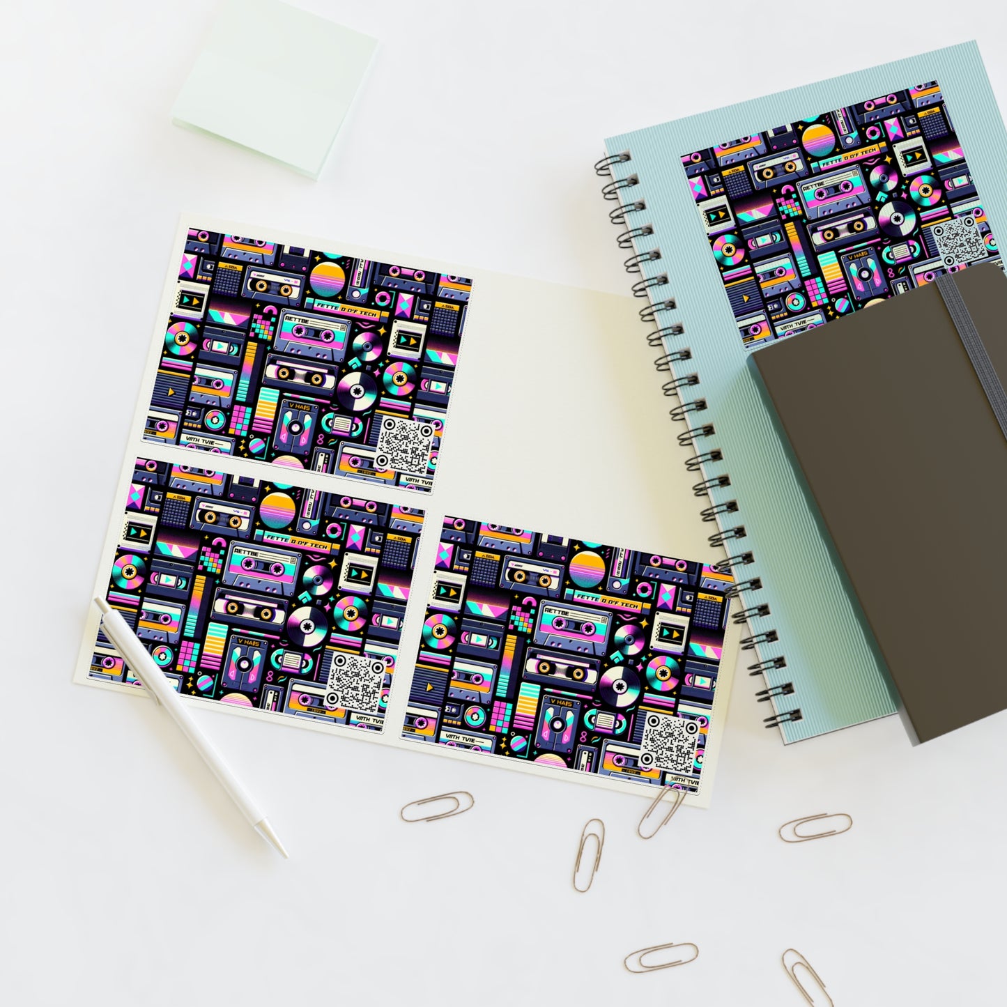 Digital Nostalgia Tech-Inspired Retro Fusion Sticker Sheets - 8404 Design-48