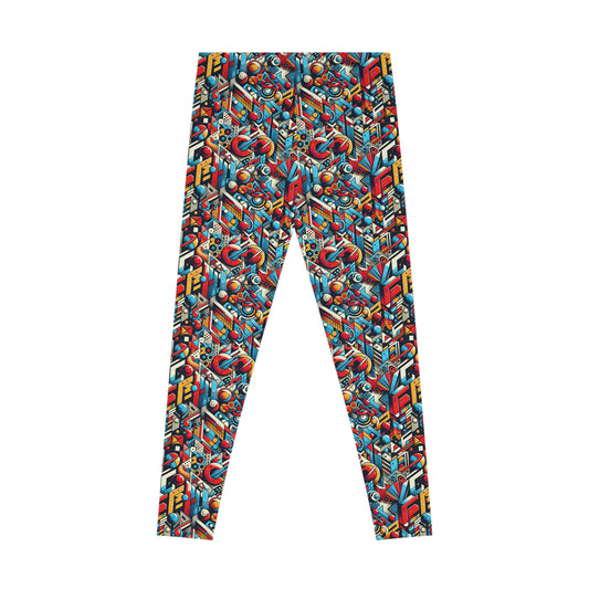 Neo-Traditional Street Art Modern Street Art Fusion Stretch Leggings - 8404 Design-67