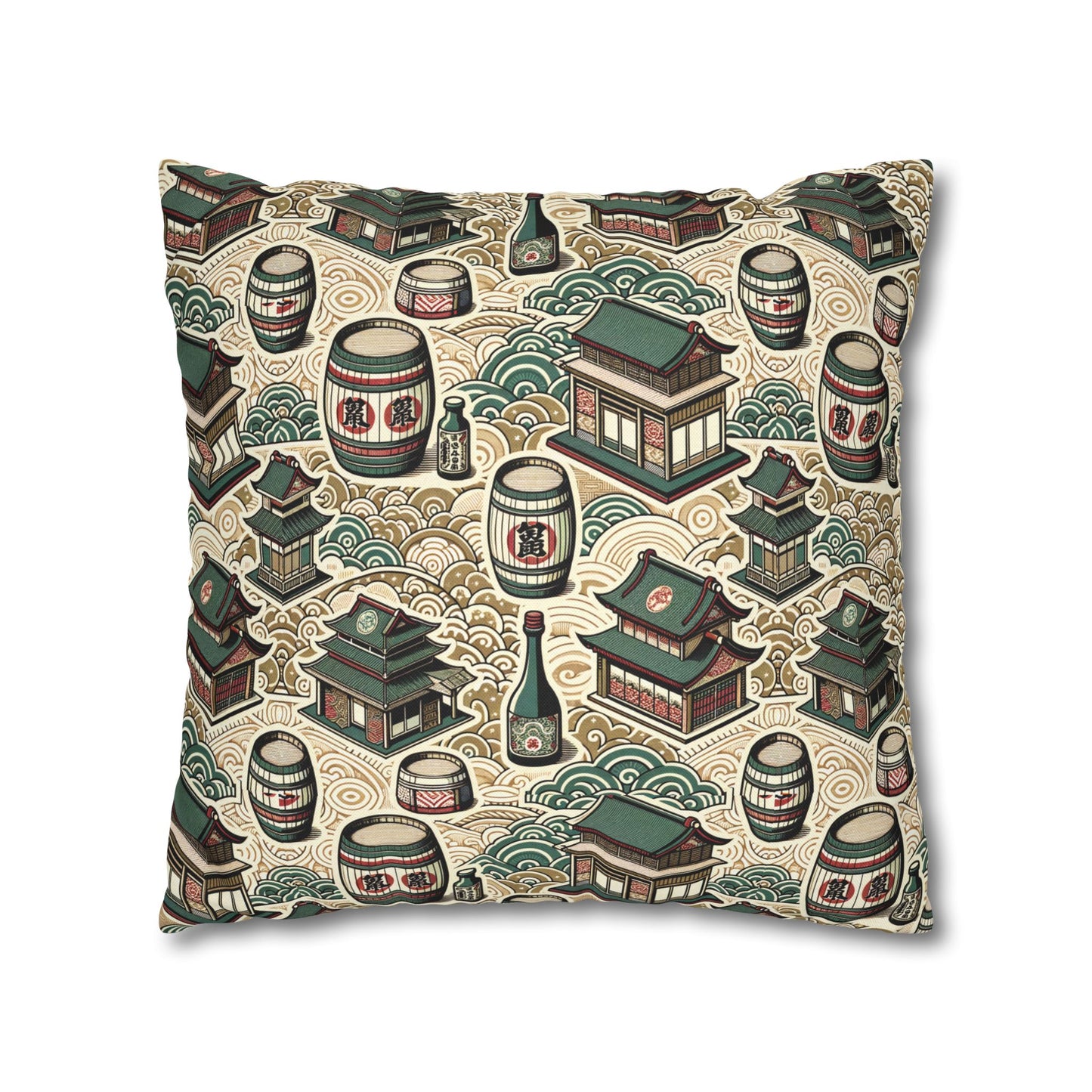 Cultural Artisanal Fusion Contemporary Cultural Elegance Spun Polyester Square Pillowcase - 8404 Design-68