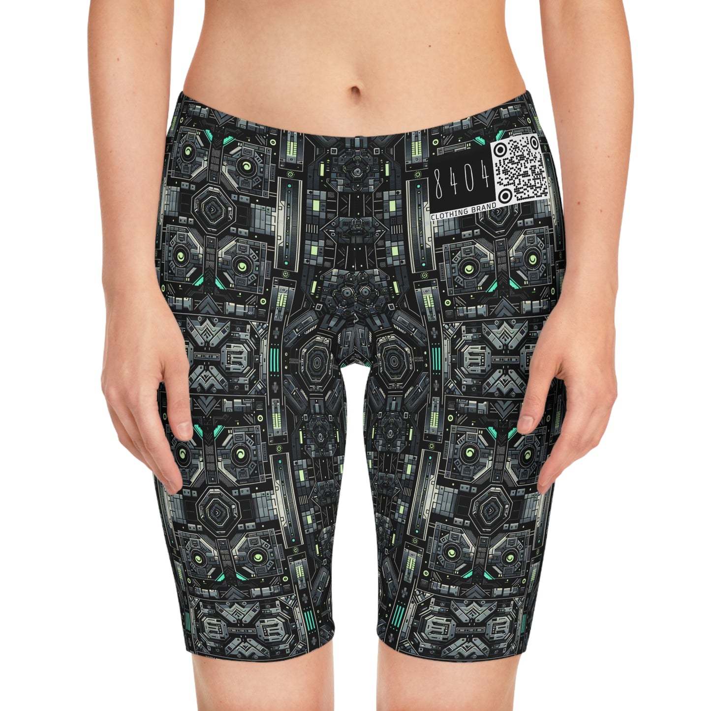Tech Noir Tech-Forward Minimalism Women's Bike Shorts - 8404 Design-52