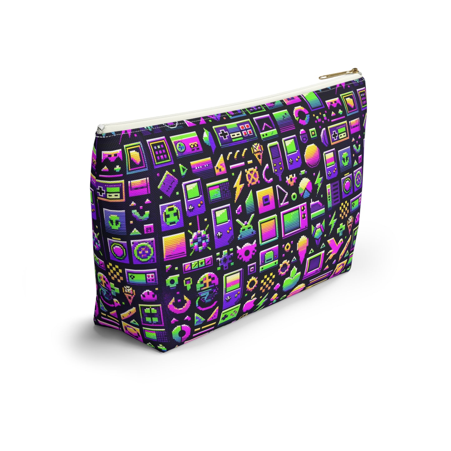 Digital Nostalgia Remix Modern Vintage Fusion Accessory Pouch W T-Bottom - 8404 Design-49