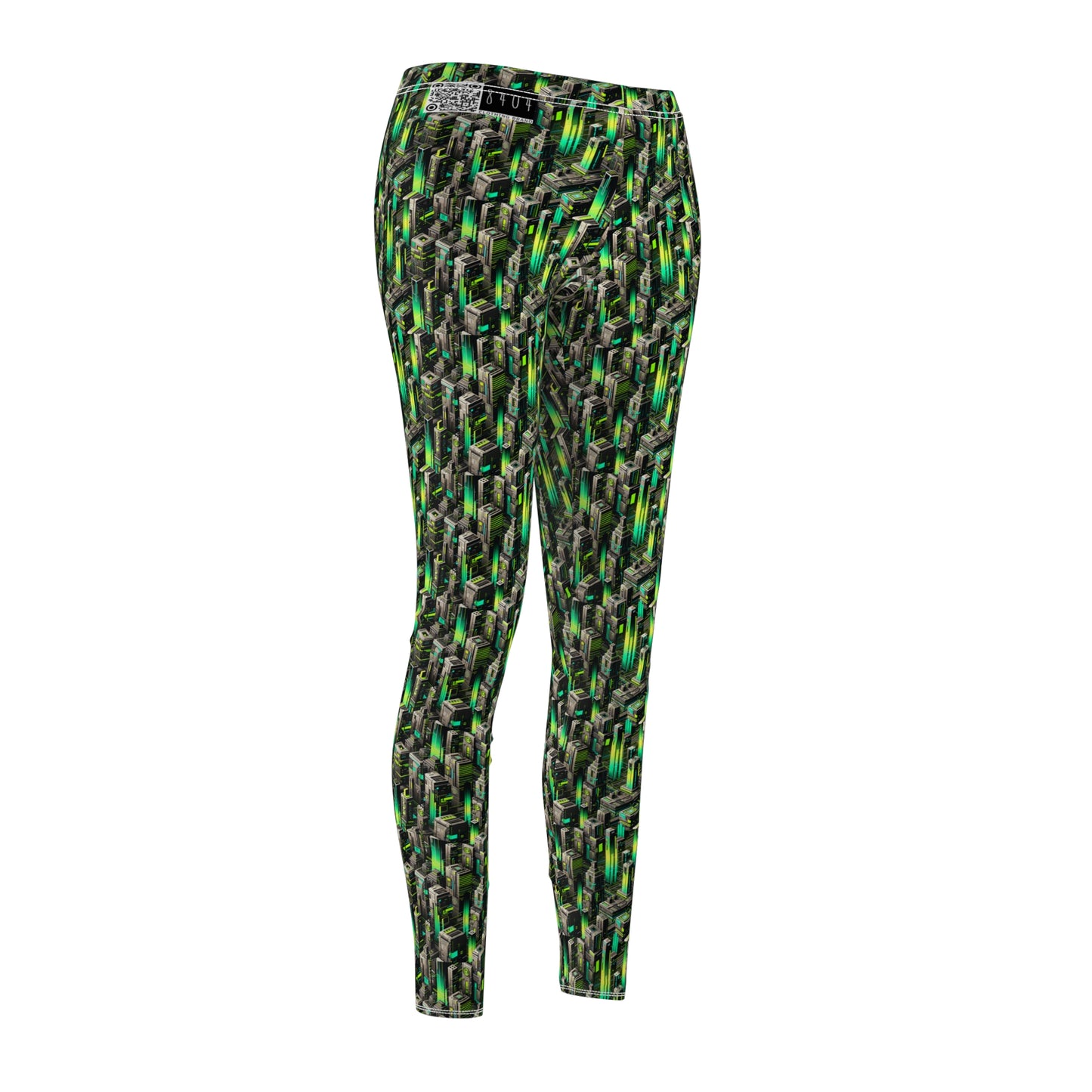 Digital Rebellion Tech-Forward Streetwear Women's Cut & Sew Casual Leggings - 8404 Design-63