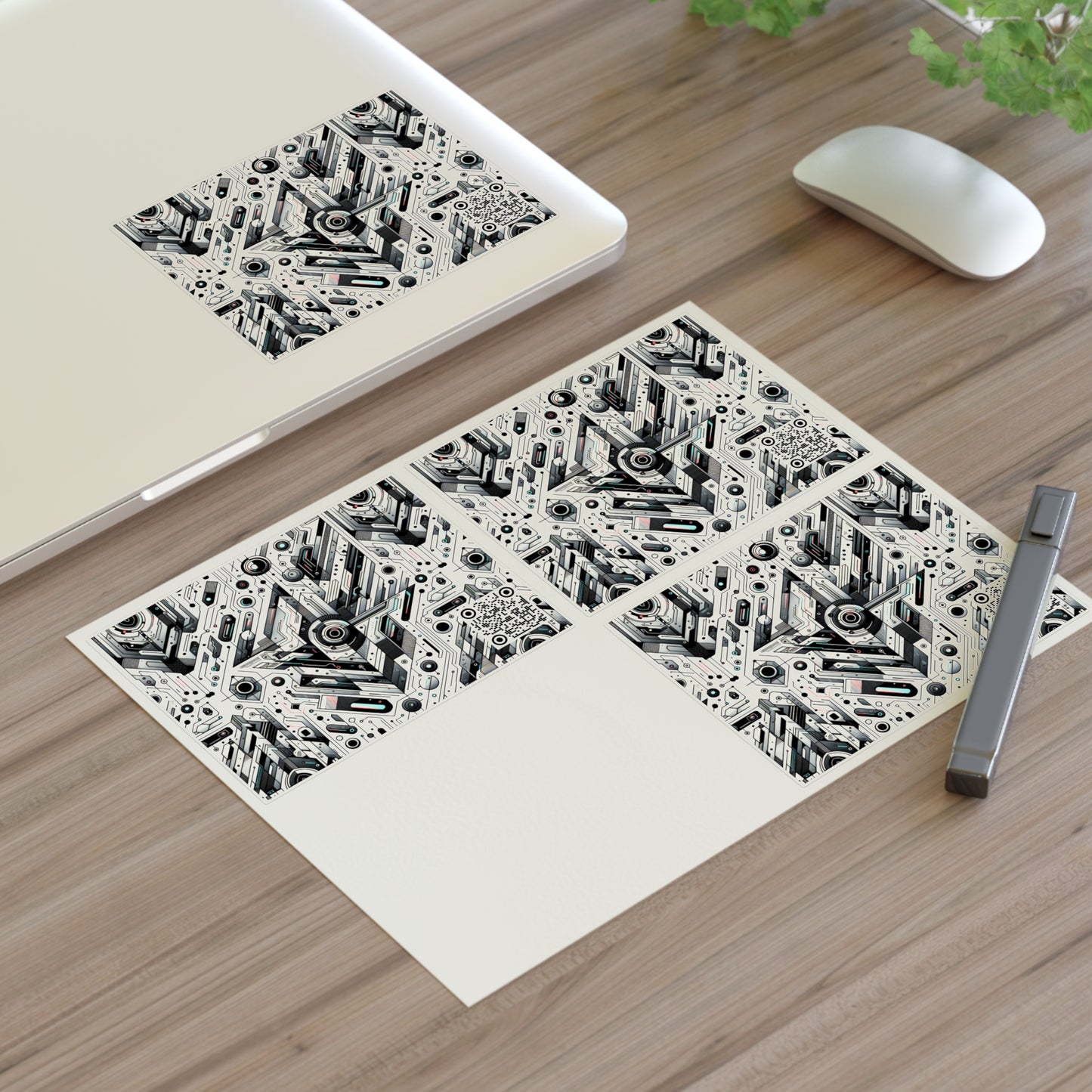Tech-Infused Streetwear Tech-Forward Minimalism Sticker Sheets - 8404 Design-51