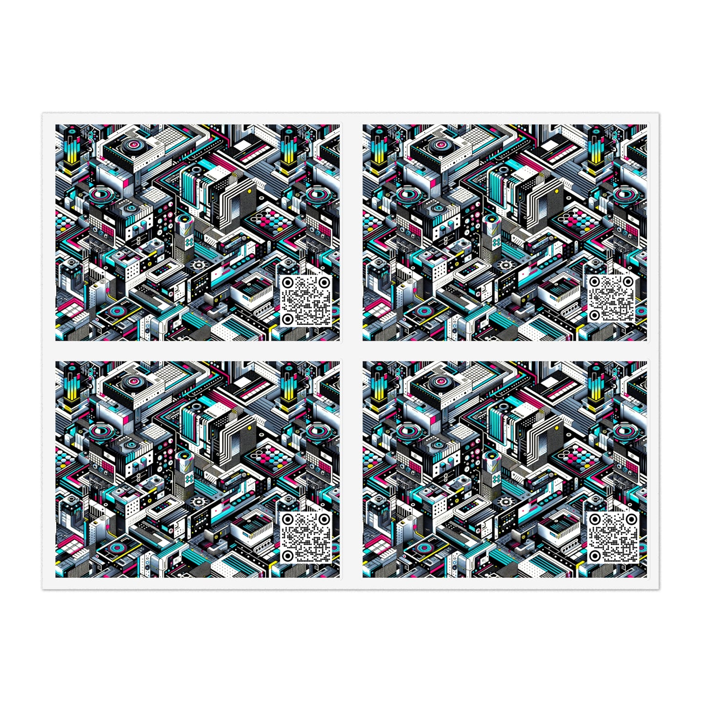 Tech-Forward Graphics Tech-Forward Streetwear Blending Human Creativity With Ai Innovation Sticker Sheets - 8404 Design-47