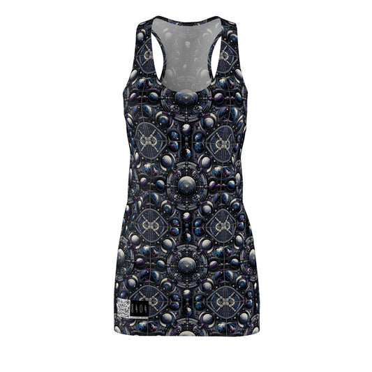 Tech Astronaut Tech-Forward Streetwear Meets Space Exploration Women's Cut & Sew Racerback Dress - 8404 Design-46