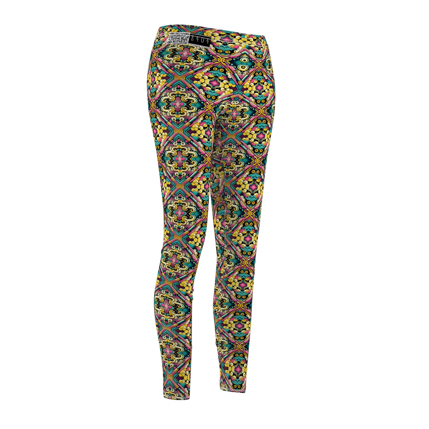 Neon Pop Art Revival Pop Culture Retro Women's Cut & Sew Casual Leggings - 8404 Design-59