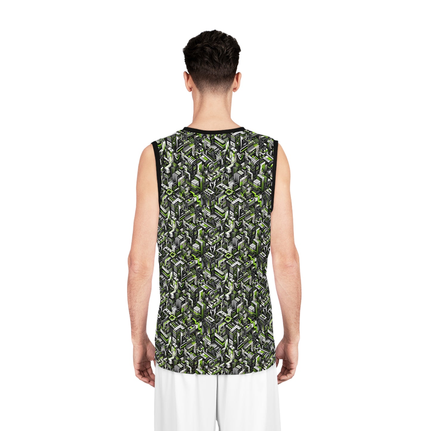 Graffiti Tech Fusion Bold Streetwear Fusion Basketball Jersey - 8404 Design-53