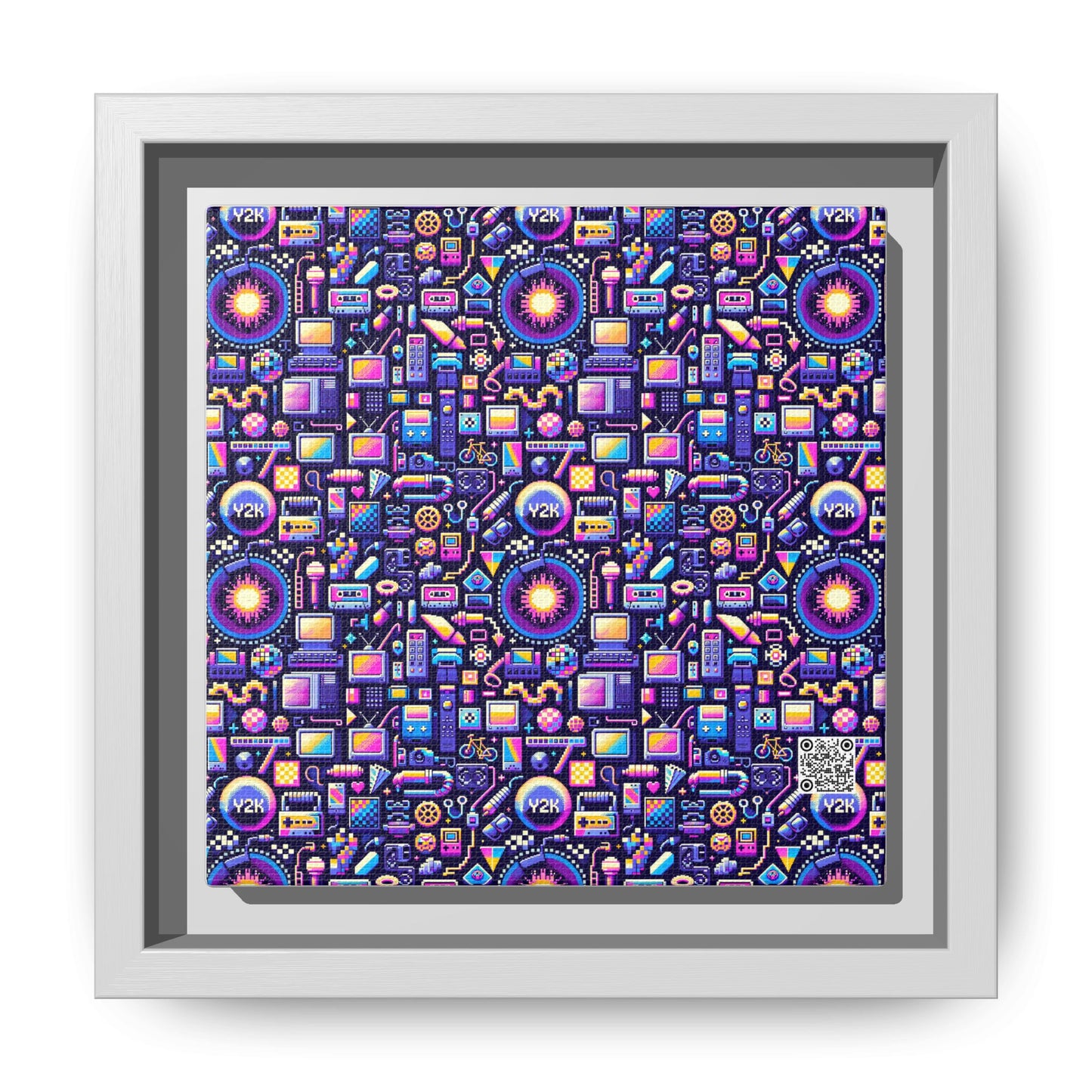 Digital Nostalgia Modern Retro Fusion Matte Canvas, Framed (multi-Color) - 8404 Design-64 B