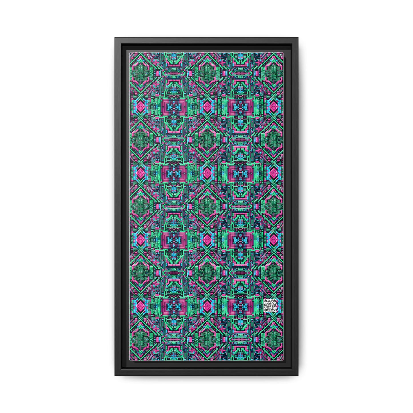 Digital Glitch Vibes Tech-Inspired Streetwear Matte Canvas, Framed (multi-Color) - 8404 Design-71 B