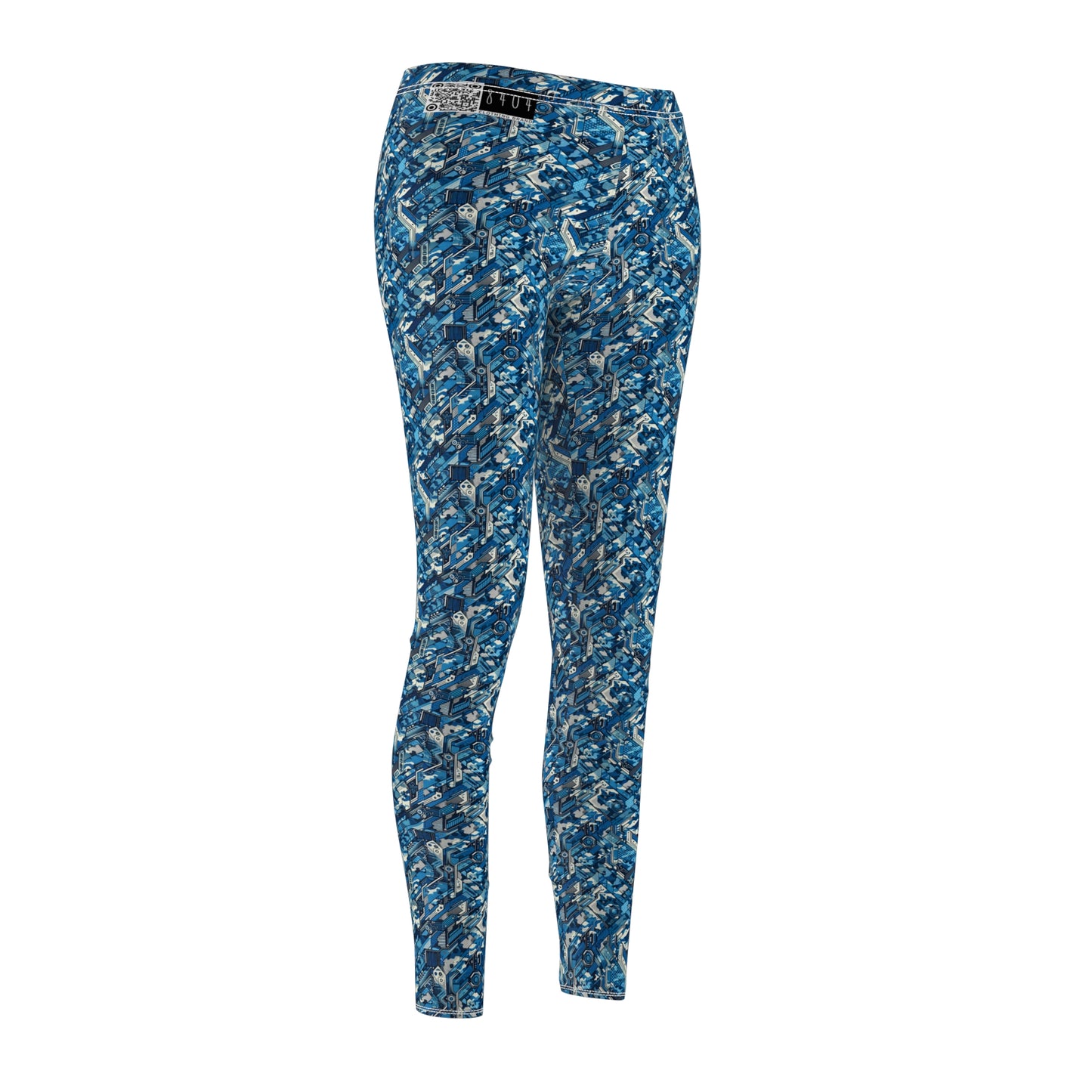 Tech Urban Camo Tech-Forward Streetwear With a Futuristic Military Edge Women's Cut & Sew Casual Leggings - 8404 Design-39