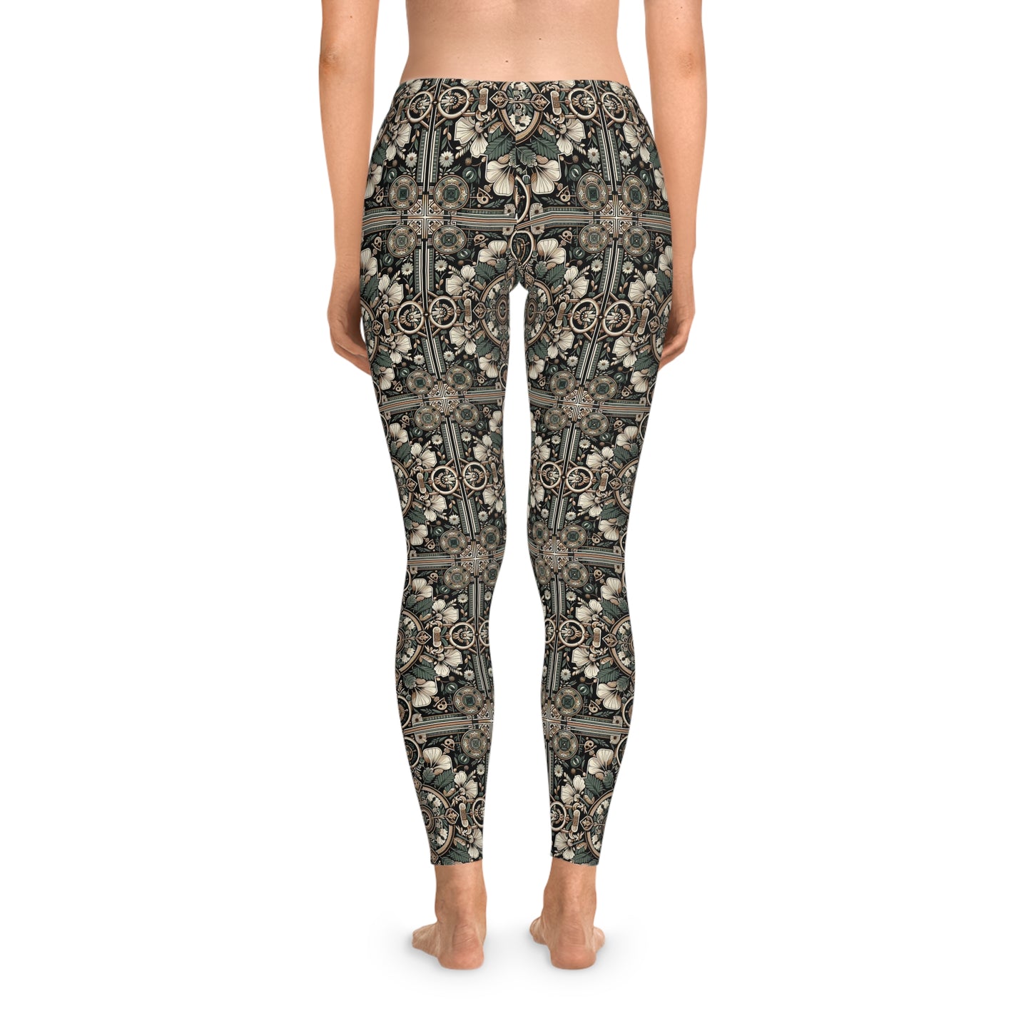 Cyber Garden Party Tech Garden Extravaganza Stretch Leggings - 8404 Design-66