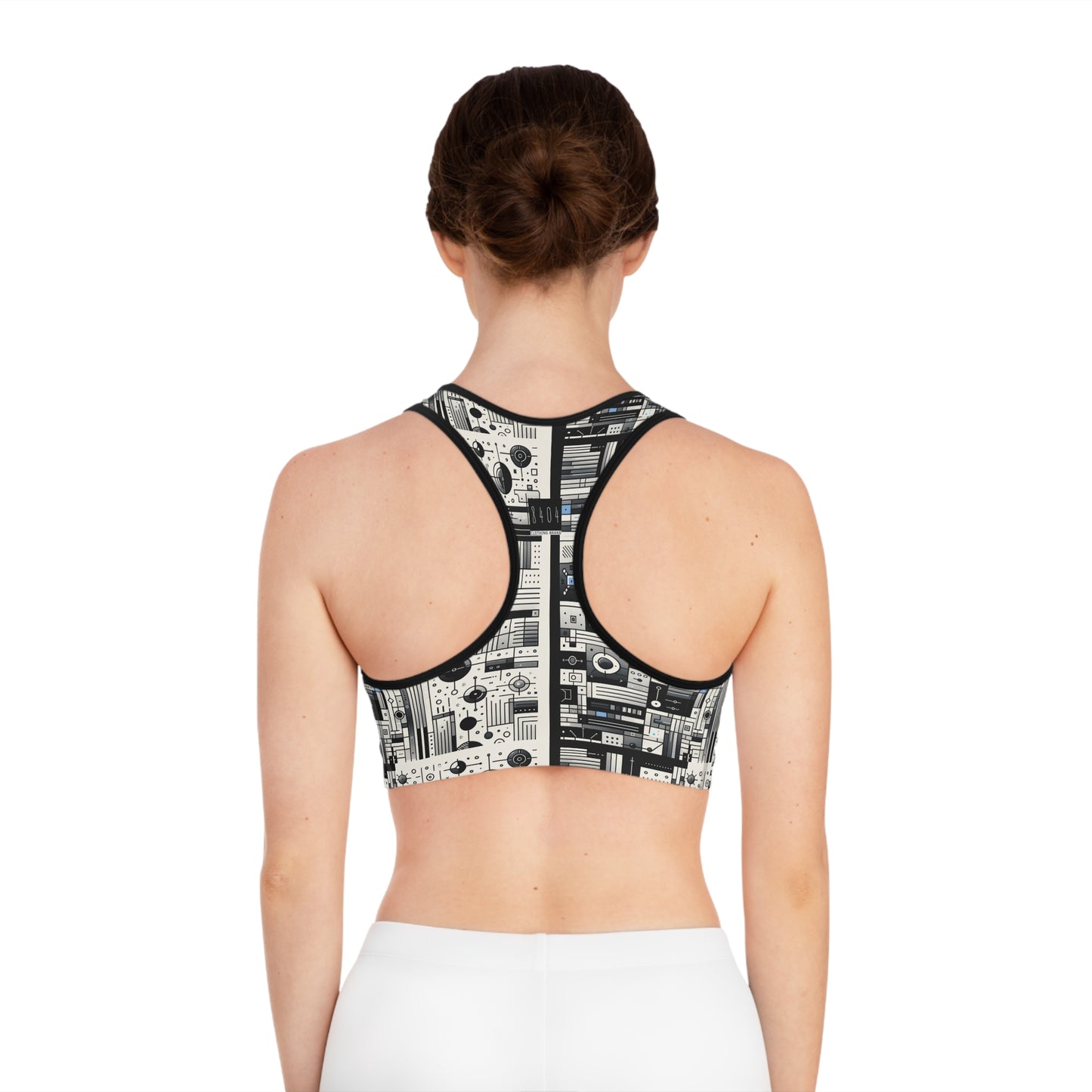 Digital Minimalism Minimalist Tech Sports Bra - 8404 Design-66