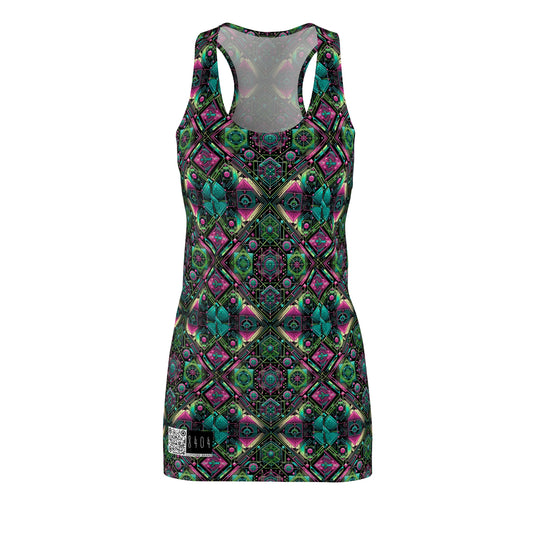Tech-Infused Graphics Tech-Forward Streetwear Women's Cut & Sew Racerback Dress - 8404 Design-45