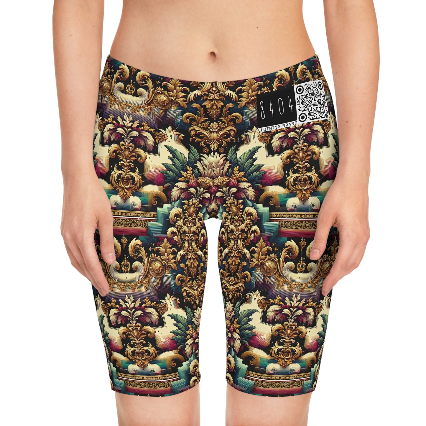 Digital Renaissance Modern Baroque Fusion Women's Bike Shorts - 8404 Design-60