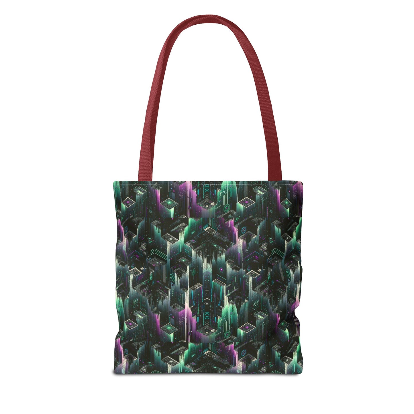 Tech Noir Aesthetics Tech-Forward Urban Dystopia Tote Bag - 8404 Design-44
