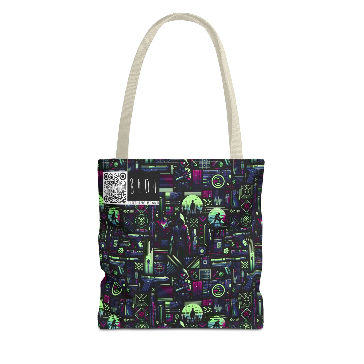 Tech Noir Futuristic Cyberpunk Tote Bag - 8404 Design-63