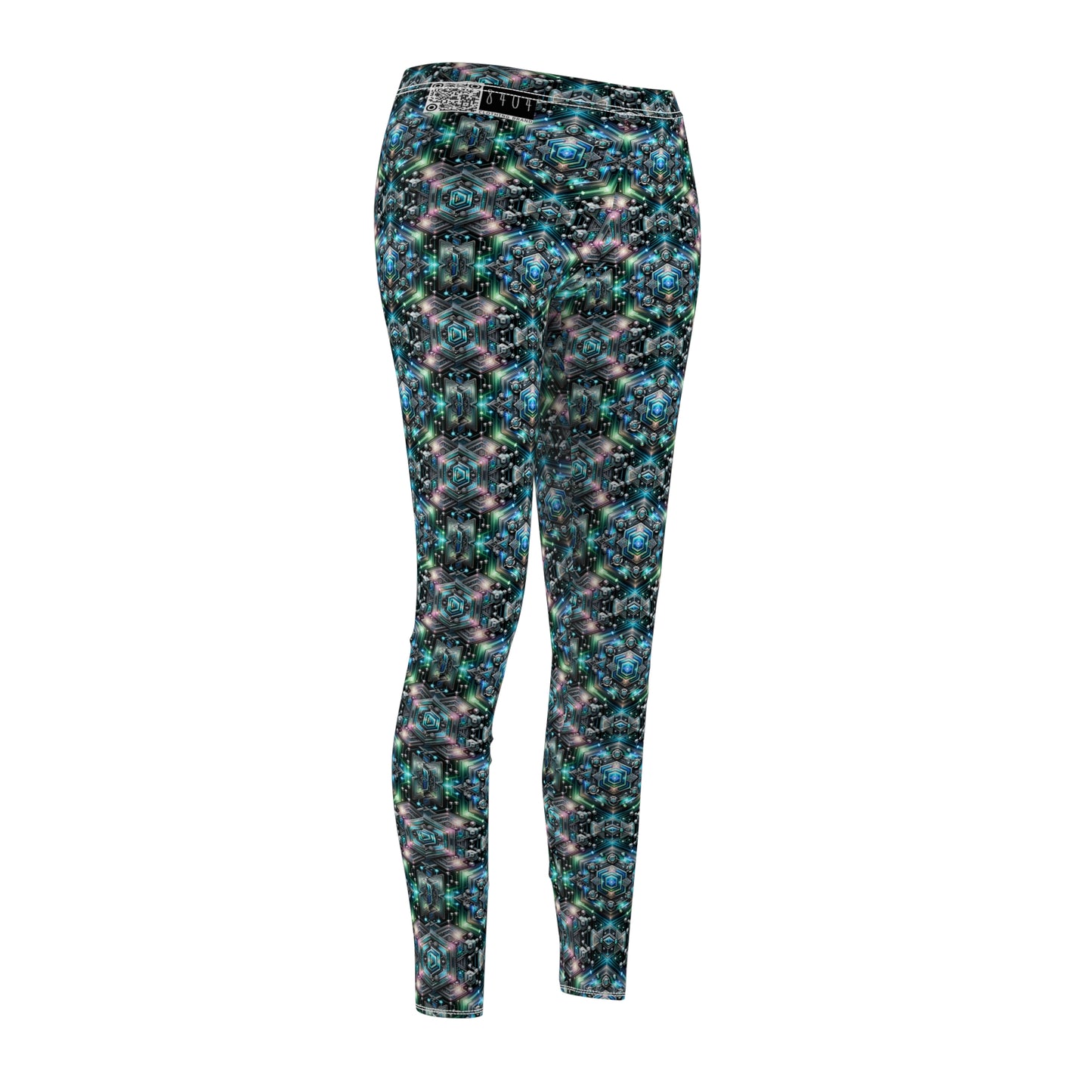 Tech-Infused Futurism Futuristic Tech Women's Cut & Sew Casual Leggings - 8404 Design-63