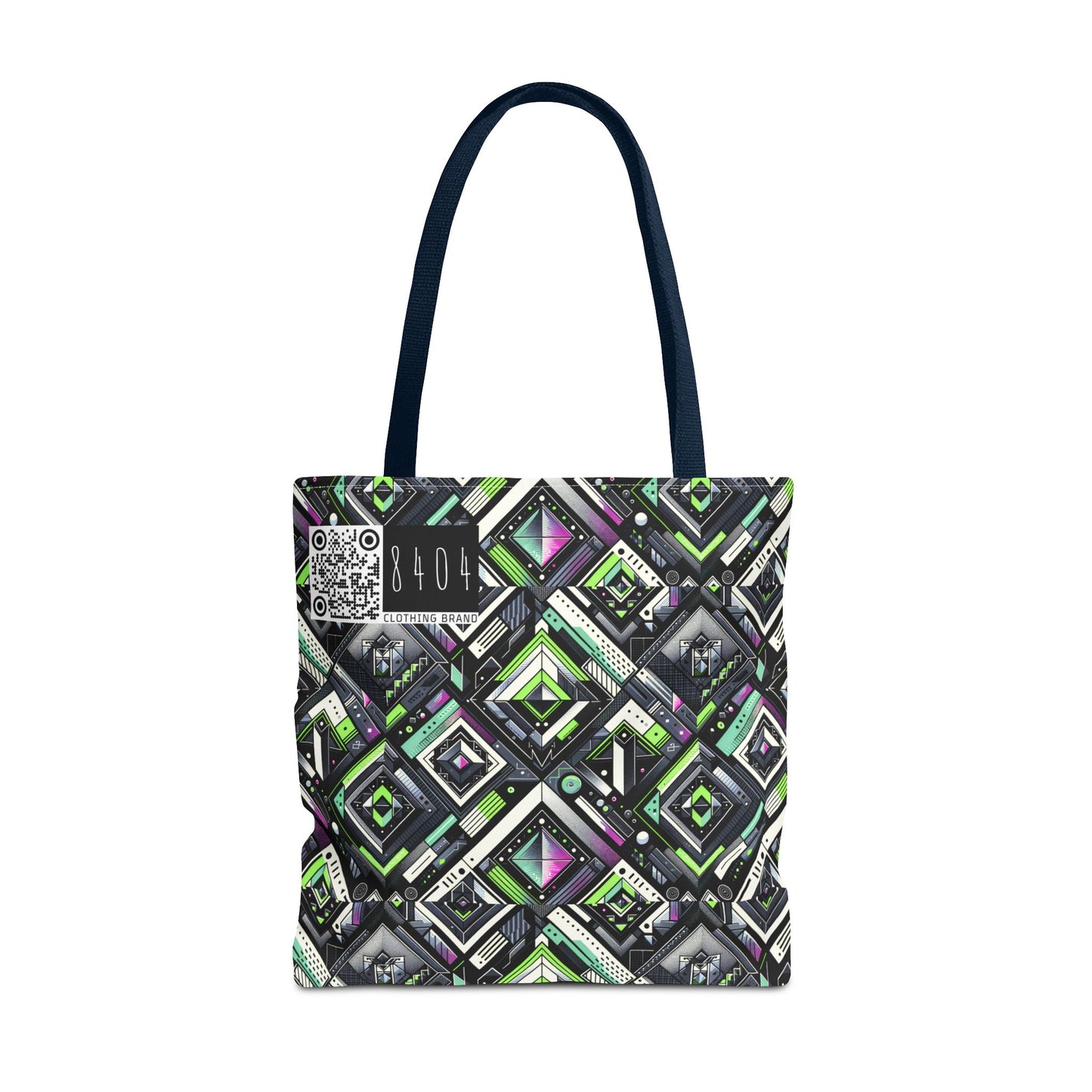 Retro Futurism Graphics Tech-Forward Streetwear Tote Bag - 8404 Design-48