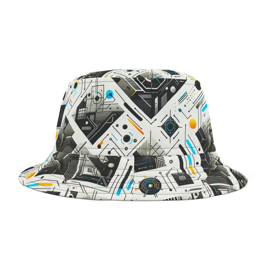Tech Minimalism Minimalist Tech Bucket Hat - 8404 Design-47