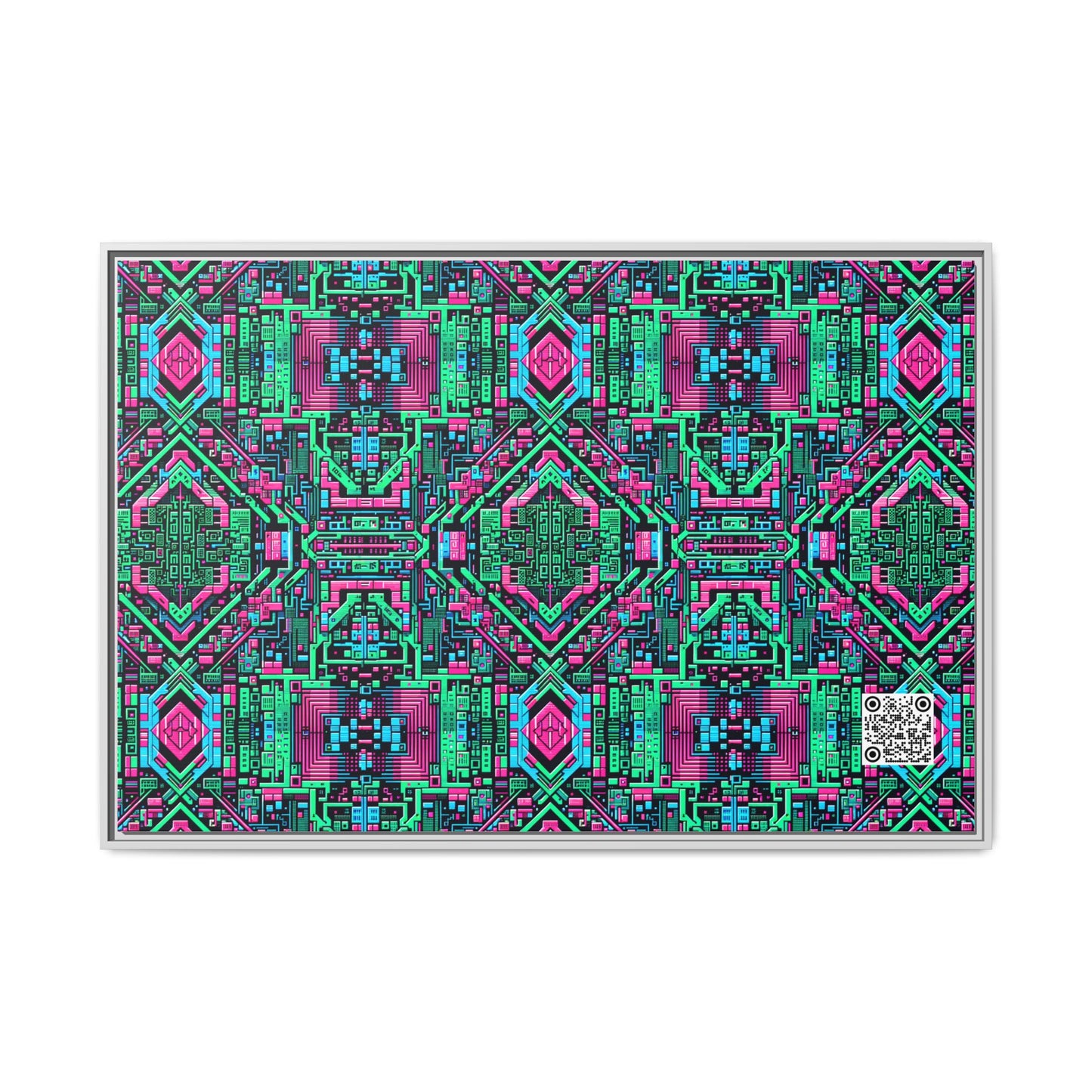 Digital Glitch Vibes Tech-Inspired Streetwear Matte Canvas, Framed (multi-Color) - 8404 Design-71 A