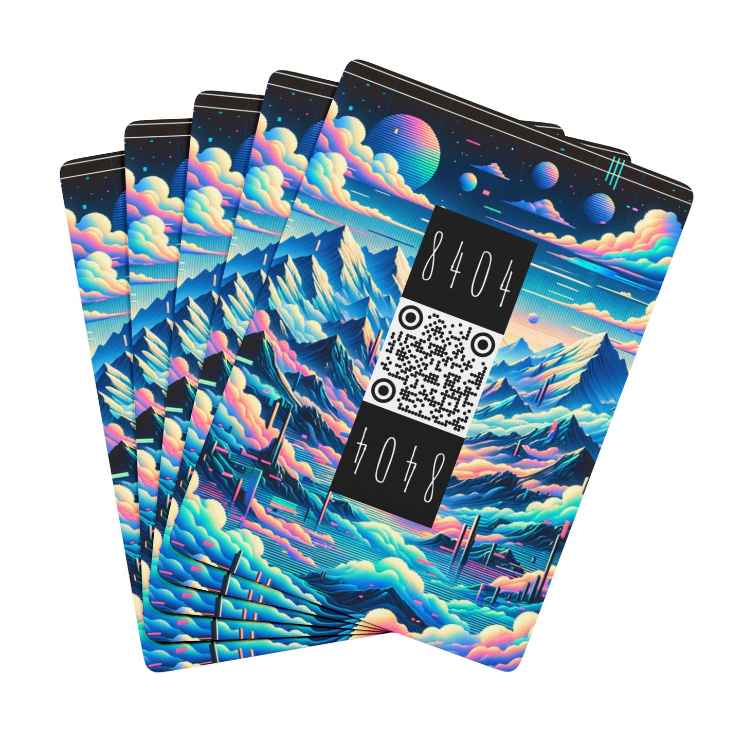 Digital Dreamscapes Digitally-Inspired Streetwear With a Dreamy, Surreal Twist Poker Playing Cards - 8404 Design-69 B