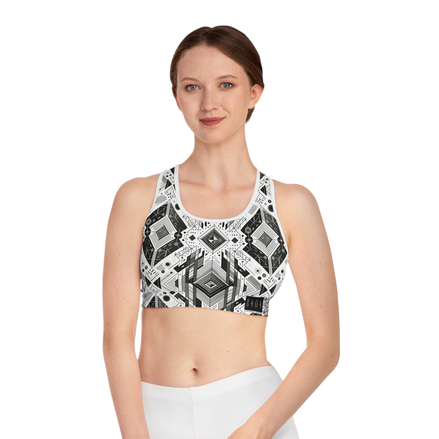 Digital Minimalism Minimalist Tech Sports Bra - 8404 Design-51